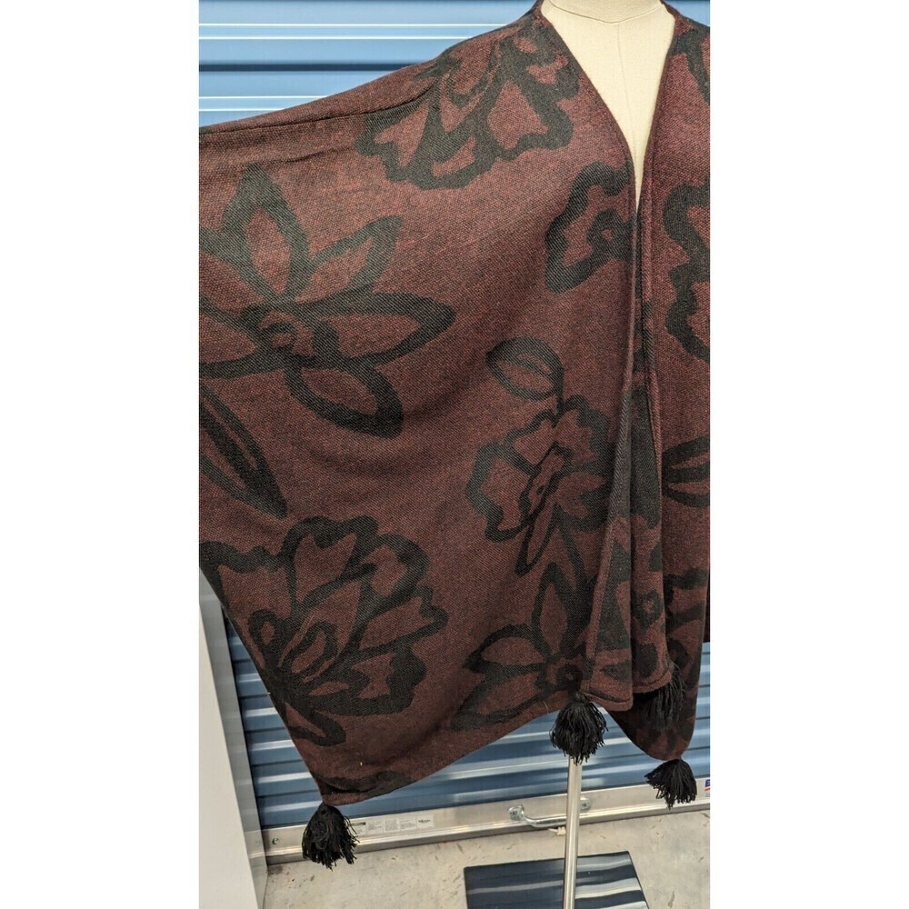 $228 Cleobella Rachel Zoe Sevigny Bordeaux Oversize Tassle Cardigan One Size - Picture 5 of 10